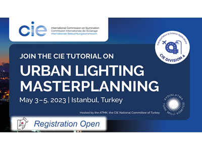 “Kent Aydınlatma Master Plan Çalışması Eğitimi (CIE Tutorial on Urban Lighting Masterplanning)” için kayıt platformu açılmıştır...